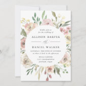 Subtle Blooms | Bruiloft Kaart (Voorkant)