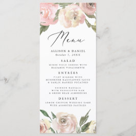 Subtle Blooms | Bruiloftsmenu met bloemmotief Menu