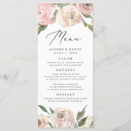 Subtle Blooms | Bruiloftsmenu met bloemmotief Menu