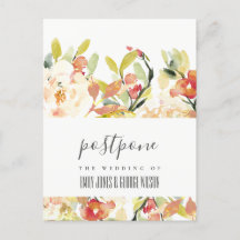 SUBTLE BLUSH PEACH PINK FLORAL WEDING POSTPONE