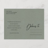 SUBTLE BLUSH PEACH PINK FLORAL WEDING POSTPONE AANKONDIGINGSKAART (Achterkant)