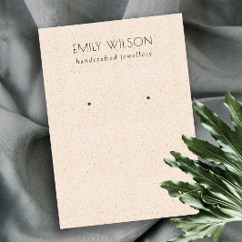 Subtle Blush Pink Ceramic Earing Display Visitekaartje