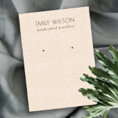 Subtle Blush Pink Ceramic Earing Display Visitekaartje