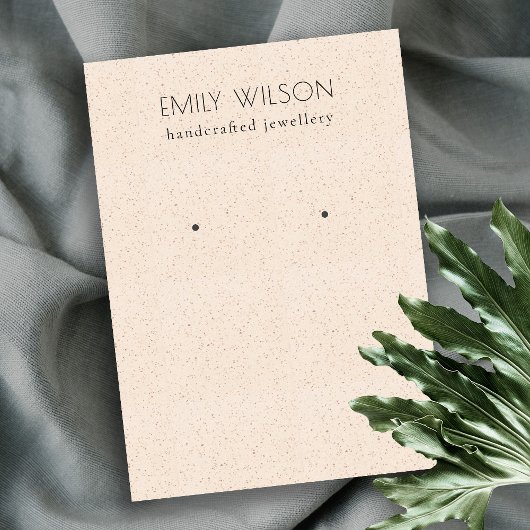 Subtle Blush Pink Ceramic Earing Display Visitekaartje