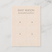 Subtle Blush Pink Ceramic Texture 2 Earing Display Visitekaartje (Voorkant)