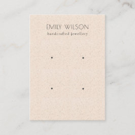Subtle Blush Pink Ceramic Texture 2 Earing Display Visitekaartje