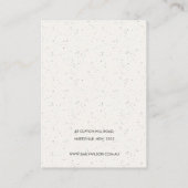 Subtle Blush Pink Ceramic Texture 2 Earing Display Visitekaartje (Achterkant)