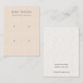 Subtle Blush Pink Ceramic Texture 2 Earing Display Visitekaartje (Voorkant / Achterkant)