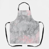 Subtle Blush Silver Floral Monogram schort (Voorkant)