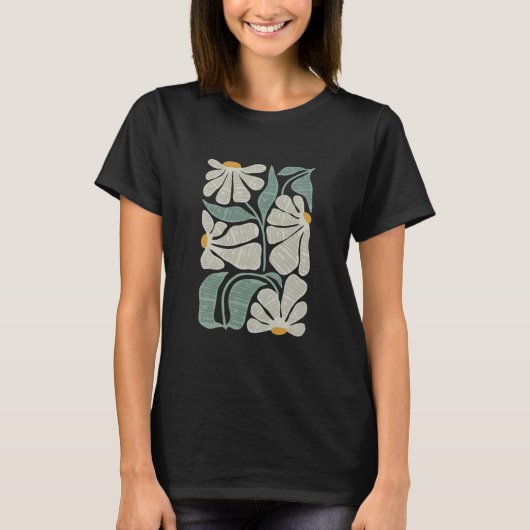 Subtle Boho Flowers Anti Trump2  T-shirt (Voorkant)