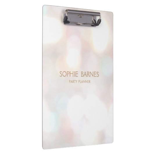 Subtle Bokeh Event Party Planner Pocket Folder Klembord (Rechts)