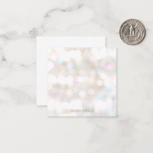 Subtle Bokeh Notitiekaartje (Voorkant / Achterkant in situ)