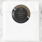 Subtle Brown Black Wavy Silver Logo Product Labels (Tas)