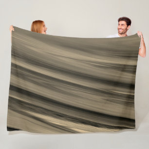 Subtle Brown Stripe Fleece Deken