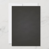 Subtle Chalkboard | Uitnodiging tot weddenschappen (Achterkant)