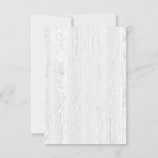 Subtle Chic Rustic Rozen Floral Wood RSVP Antwoord (Achterkant)