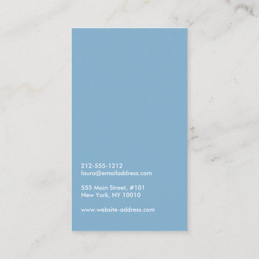 SUBTLE CIRCLE in BLAUW/DK GRIJS Visitekaartje (Achterkant)