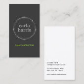 SUBTLE CIRCLE op DK GREY Visitekaartje (Voorkant / Achterkant)