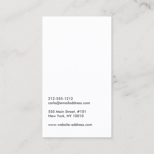 SUBTLE CIRCLE op DK GREY Visitekaartje (Achterkant)