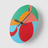Subtle Clef Geometric Round Clock Ronde Klok (Hoek)