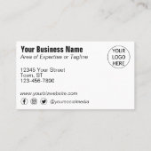 Subtle Color Abstract Flower Visitekaartje (Achterkant)