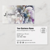 Subtle Color Abstract Flower Visitekaartje (Voorkant / Achterkant)