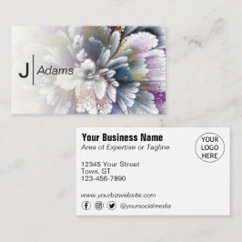 Subtle Color Abstract Flower Visitekaartje