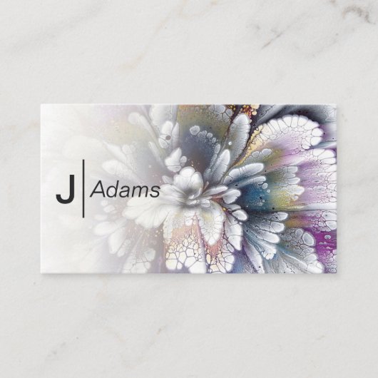 Subtle Color Abstract Flower Visitekaartje (Voorkant)
