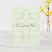 Subtle Cross Wenskaart Kaart (Gele Bloem)