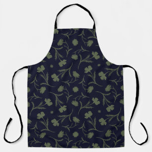 Subtle Dark Floral Pattern Elegant Black Schort