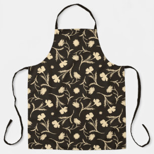 Subtle Dark Floral Pattern Elegant  Rustic Schort