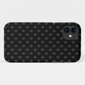 Subtle Diamonds - Donkergrijs op zwart Case-Mate iPhone Case (Achterkant (horizontaal))