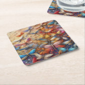 Subtle Dragonflies Kartonnen Onderzetters (Schuin)