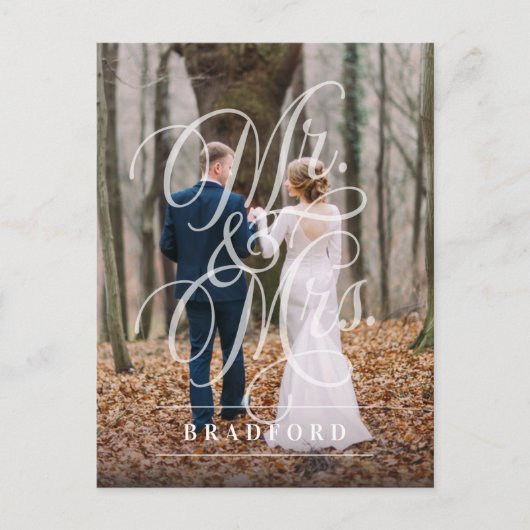 Subtle Elegance Elopement Aankondigingskaart (Voorkant)