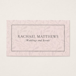 Subtle Elegance Pink Feminine Floral Visitekaartje