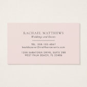 Subtle Elegance Pink Feminine Floral Visitekaartje (Achterkant)