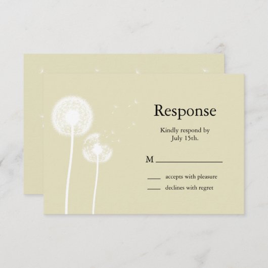 Subtle Elegance RSVP (Voorkant / Achterkant)