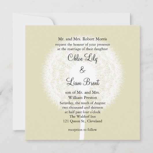 Subtle Elegance Wedding Invitation Kaart (Voorkant)