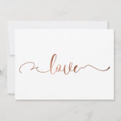 Subtle Elegant Copper Script Wedding Save the Date (Achterkant)