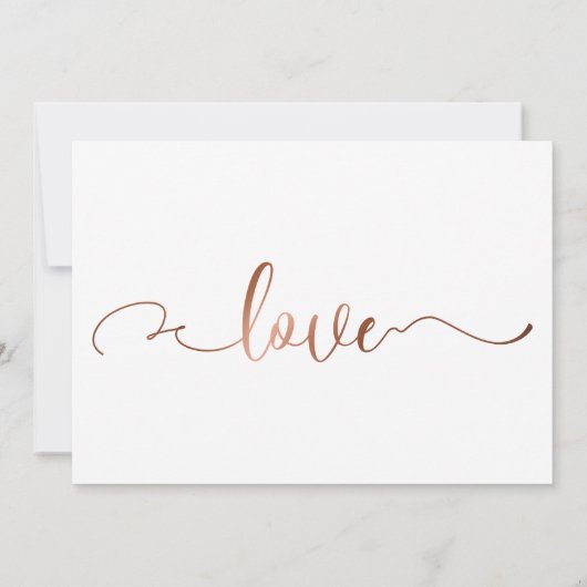 Subtle Elegant Copper Script Wedding Save the Date (Achterkant)