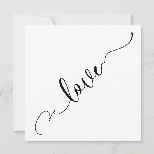 Subtle Elegant Typography Black op White Wedding 2 Kaart (Achterkant)