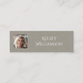 Subtle Fabric Texture Photo Mini Visitekaartje (Voorkant)