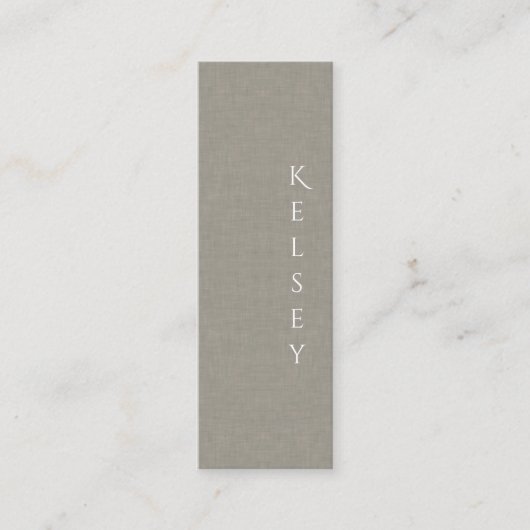 Subtle Fabric Texture Photo Mini Visitekaartje (Voorkant)