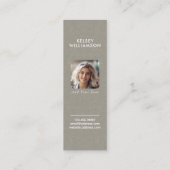 Subtle Fabric Texture Photo Mini Visitekaartje (Achterkant)