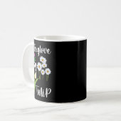 Subtle Floral Anti Trump Flowers Foxglove Daisy Tu Koffiemok (Voorkant links)