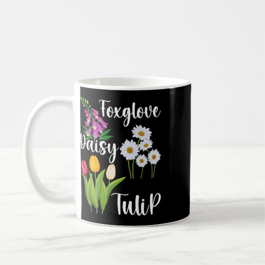 Subtle Floral Anti Trump Flowers Foxglove Daisy Tu Koffiemok (Links)