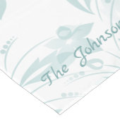 Subtle Floral in Blues Korte Tafelloper (Hoek)