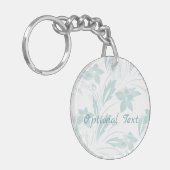 Subtle Floral in Blues Sleutelhanger (Voorkant Links)