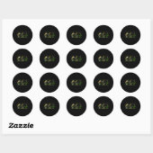 Subtle Flowers Freesia Dandelion Thistle Ronde Sticker (Vel)