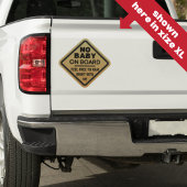 Subtle Funny No Baby aan boord van de Adult Cautio Sticker
